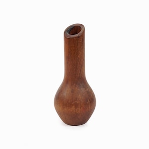 1967 Wooden Candleholder Teak Wood Candle Holder Vintage Mid Century