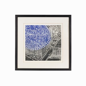 Andrew Nowak Linocut Stampa su carta Chicago