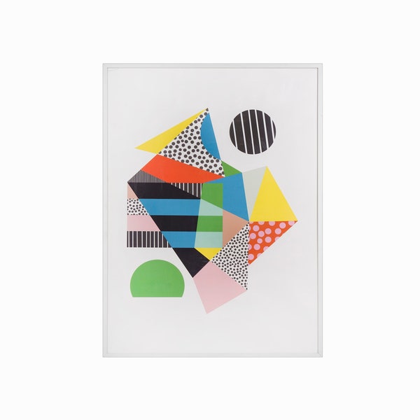 Abstract Lithograph on Paper Hard Edge Print