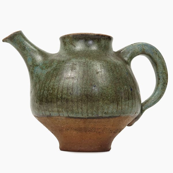 Edna Arnow Pot Stoneware Midwest Pottery Modernist Ceramic Pot Mid Century Modern MCM MOD