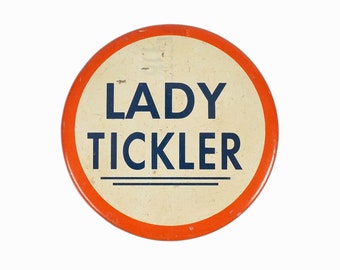 1960s "Lady Tickler" Pin Metal Mid-Century