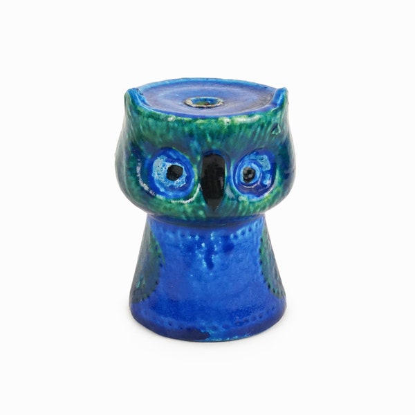 Japanese Ceramic Owl Candleholder Aldo Londi Style Candle Holder