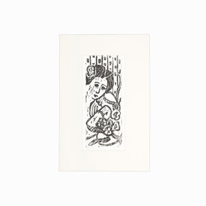 Vintage Woodcut Print on Paper Limited 2/10 image 1