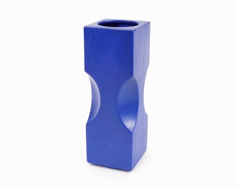 Sicart Cartigliano Keramikvase Italien Kobalt Blau Pino Spagnolo