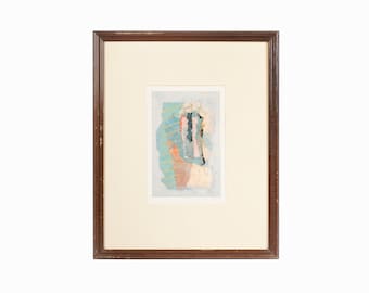 Vintage Mixed Media print op papier abstract