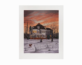 1992 Friedrich Phillips "Winter Waltz" Serigraphie auf Papier