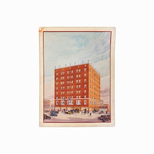 Render Arquitectónico Pintura Acuarela Hotel Arquitectura Estados Unidos
