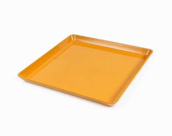 Japanese Yellow Plastic Tray Serving Plate Mid Century Modern