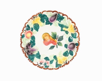 Piatto Frutta Maiolica Dipinto a Mano Italia