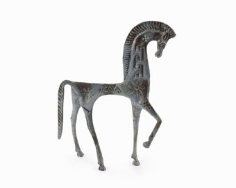 Frederick Weinberg Etruscan Horse Large Figurine Brass Vintage