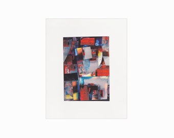 Vintage Giclée Print on Paper Abstract