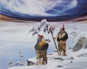 1991 Robert Redbird quot The Caretakers quot Native American Print Limited Edition 548 1000 Signed 32 x 23 Vintage Signed