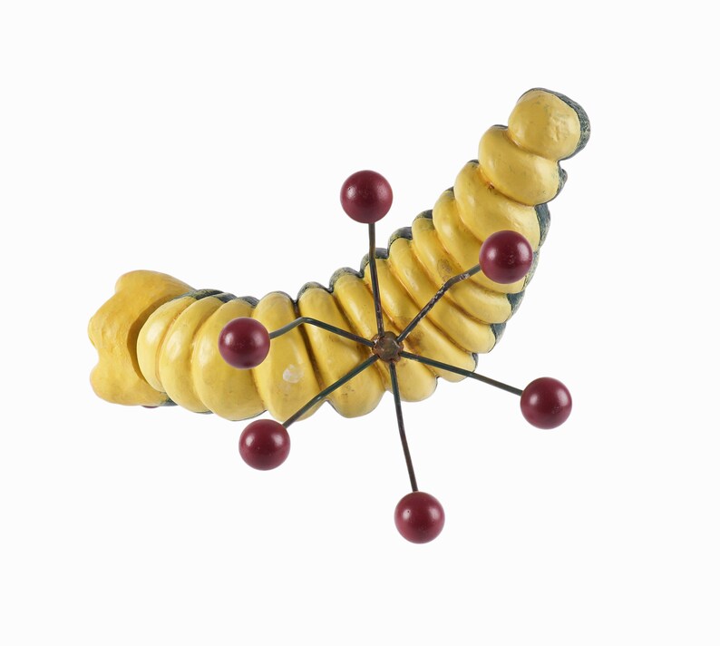 Vintage Resin Caterpillar Sculpture Figurine image 7