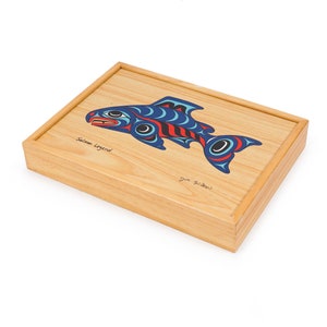 Joe Wilson Salmon Legend Wooden Box Gioielli