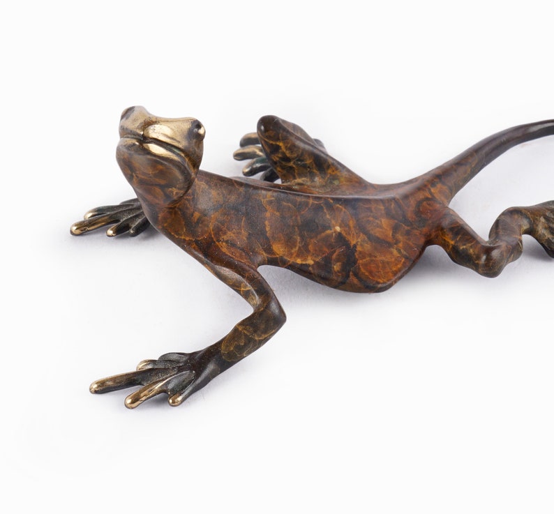 Michael Storey Bronze Lizard Sculpture Mid Century Modern Etsy