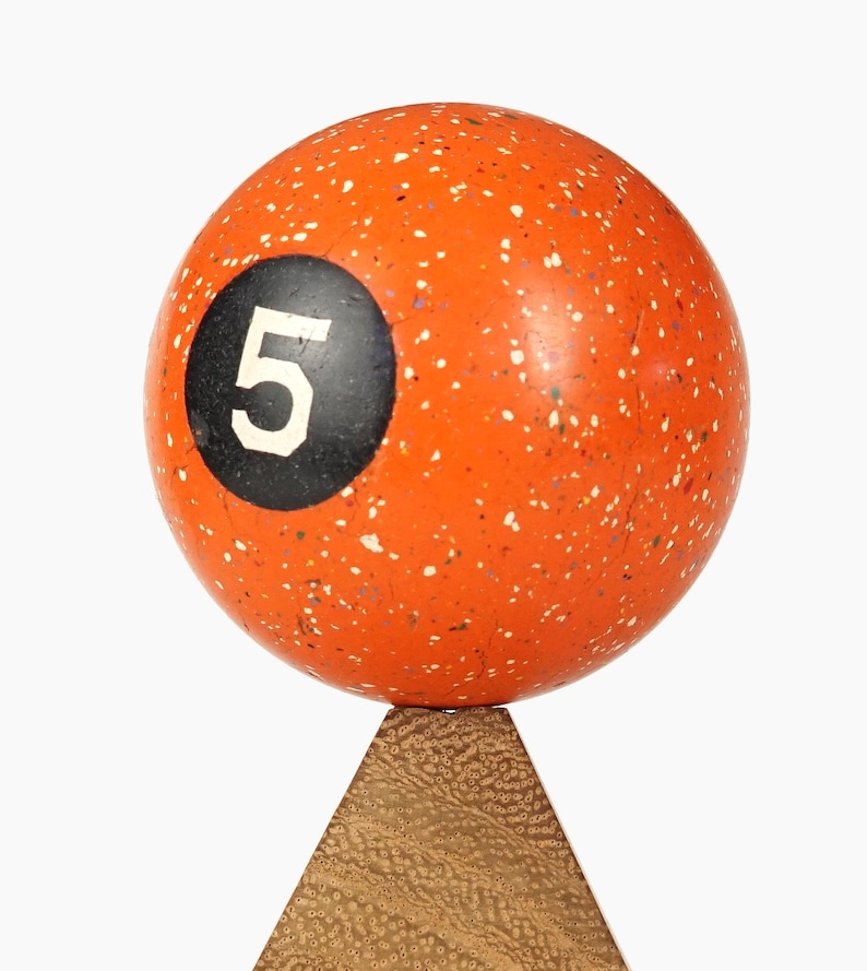 No 5 Pool Ball Speckled Clay Billiard Ball Size 1 78 Five V