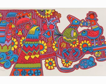 値下げ！作家フー・チー・チュン　シルクスクリーン版画　作品名プレリュード 値下げ！作家フー・チー・チュン シルクスクリーン版画 作品名