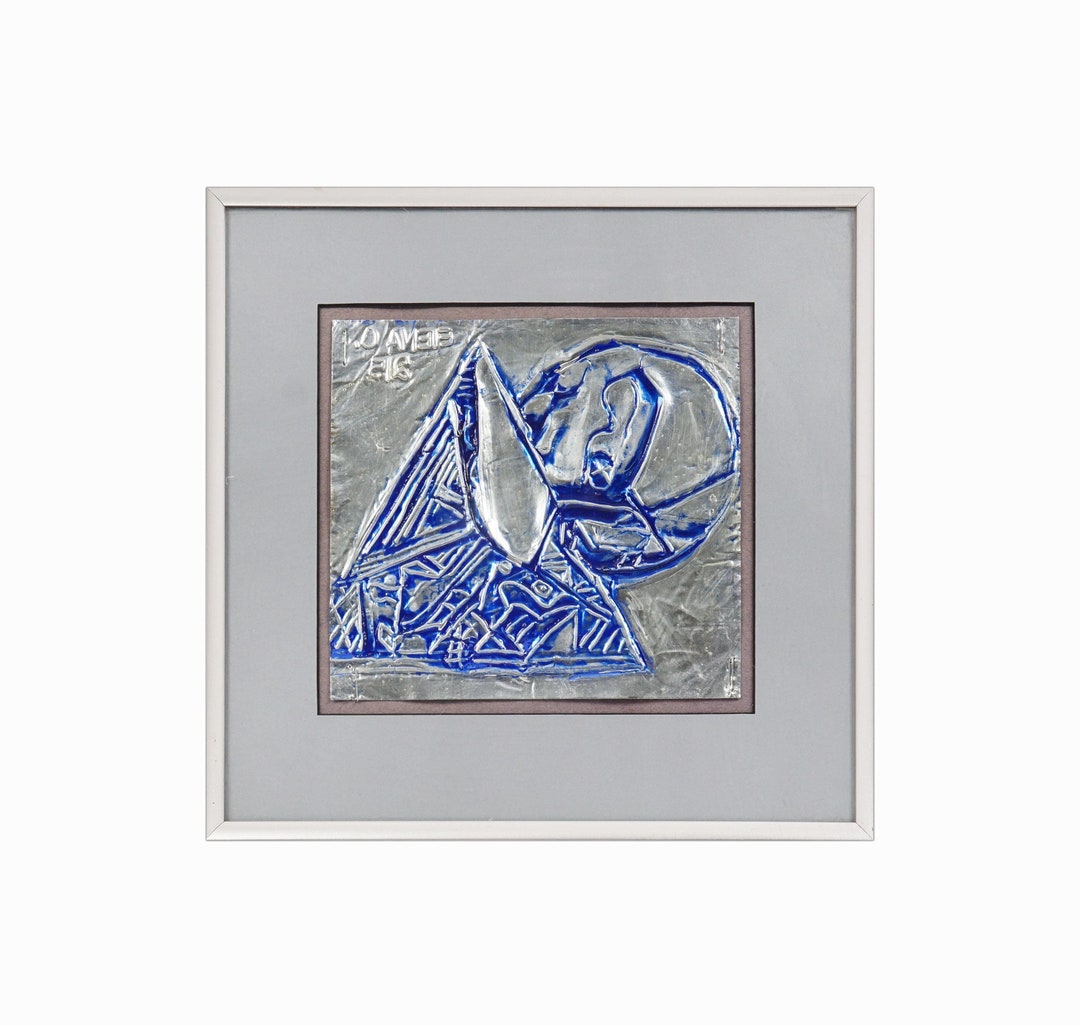 Mixed Media Wall Sculpture Metal Embossing Tile Tooling Low Relief ...
