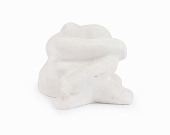 1979 Austin Prod Face Statue Plaster Abstract Design Bold Vintage