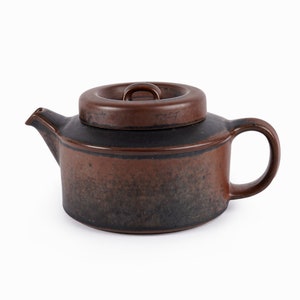 Arabia of Finland Ceramic Teapot Ruska Series Mid Century Modern image 1