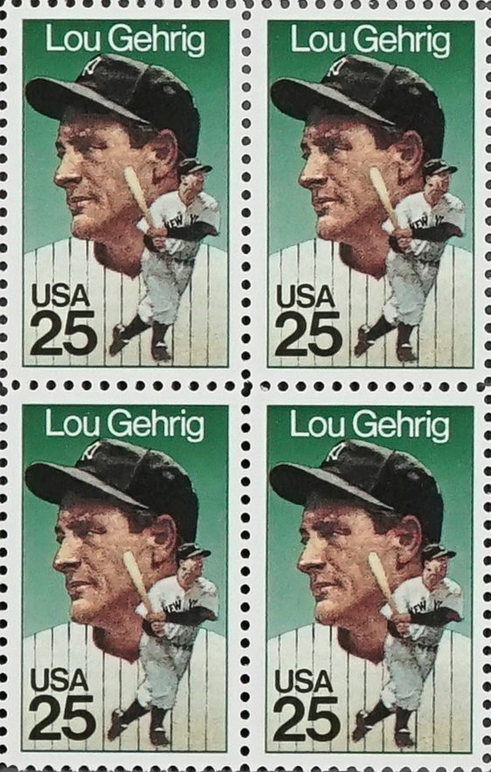 Set of 20 1989 25c Lou Gehrig Stamps Postage Sports Scott 2417 Etsy