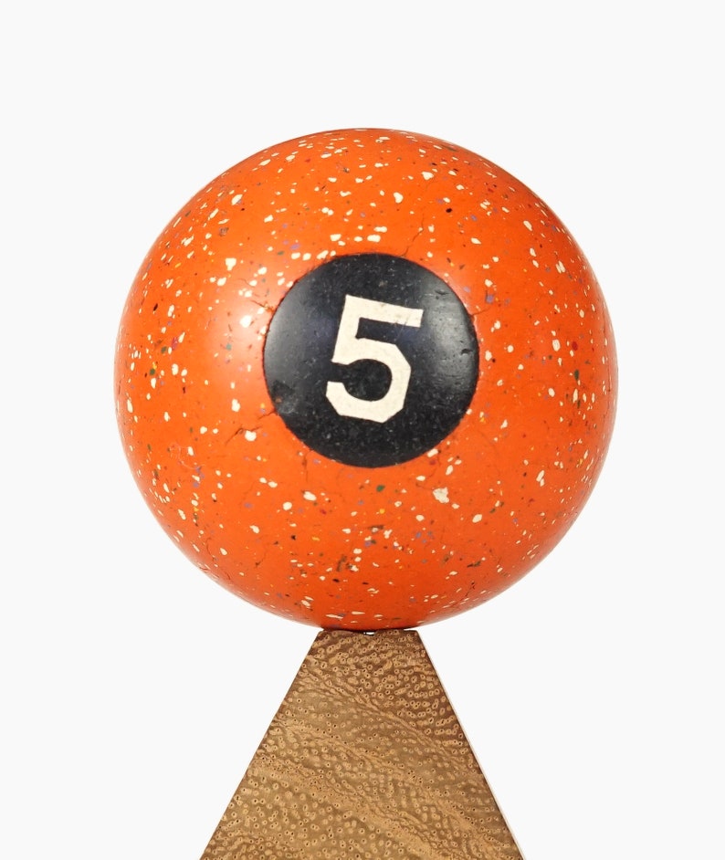 No 5 Pool Ball Speckled Clay Billiard Ball Size 1 78 Five V