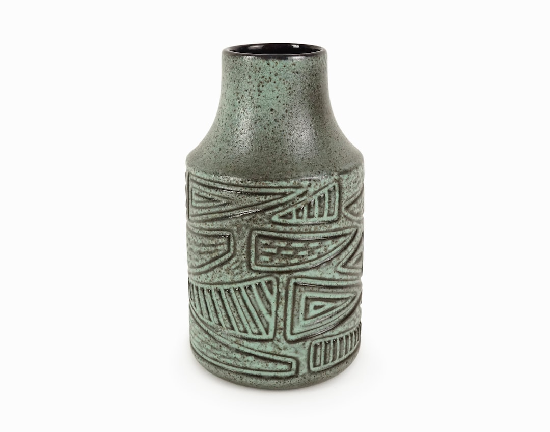 1959 Nairobi Ceramic Vase Mari Simmulson Upsala Ekeby Sweden Mid