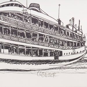 William Olendorf Print on Paper Boat Lithograph image 5