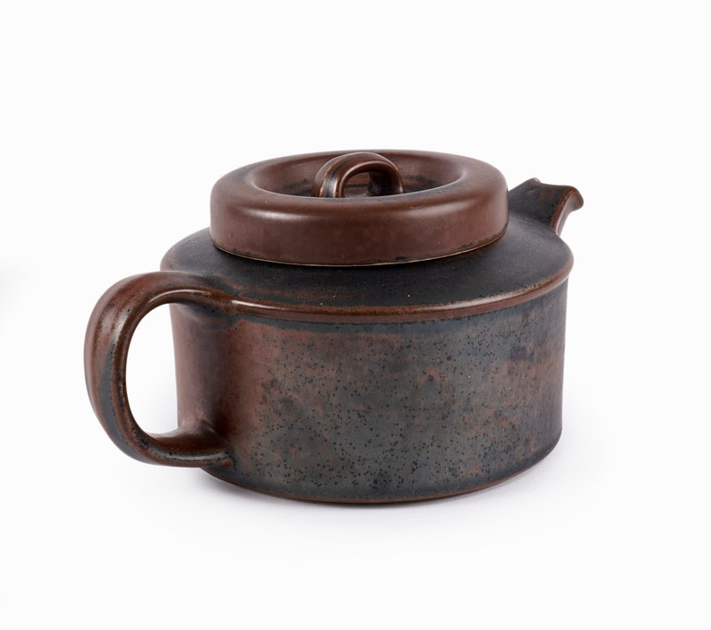 Arabia of Finland Ceramic Teapot Ruska Series Mid Century Modern image 2