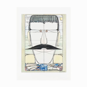 1991 Louis Hellman Cartolina Charles Rennie Mackintosh Architetto Archi-Têtes Vintage Post Card Architectural Portraits