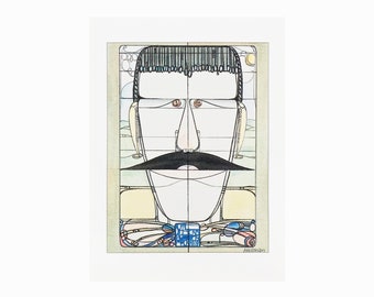 1991 Louis Hellman Postcard Charles Rennie Mackintosh Architect Archi-Têtes Vintage Post Card Architectural Portraits