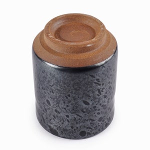 Ceramic Mug Coffee Tea Cup Black Gunmetal Color Mid Century image 5