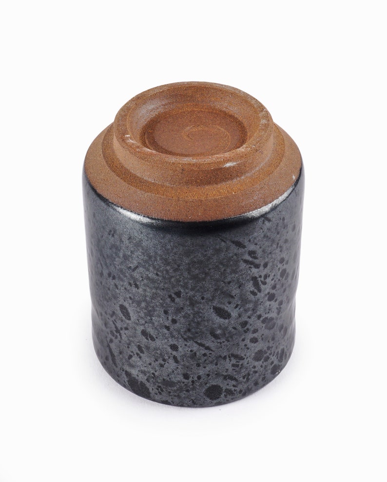 Ceramic Mug Coffee Tea Cup Black Gunmetal Color Mid Century image 5