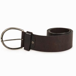 Italian Genuine Leather Belt Extra Wide Vintage
