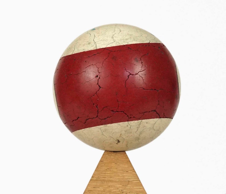 Number 11 Striped Pool Ball Clay Billiard Ball Size 2.25 Eleven XI Red Stripe