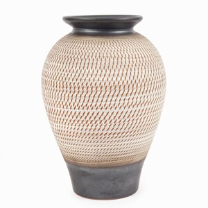 Large Toyo Japan Ceramic Vase Sgraffito Mid Century Modern image 3