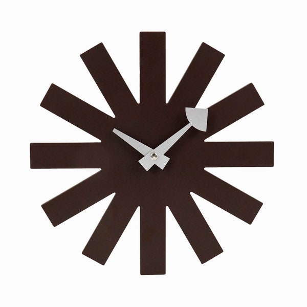 George Nelson Asterisk Wall Clock Verichron Black Mid Century Modern