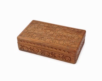 Handmade Wooden Keepsake Box Mango Wood Jewelry Box Trinket Vintage