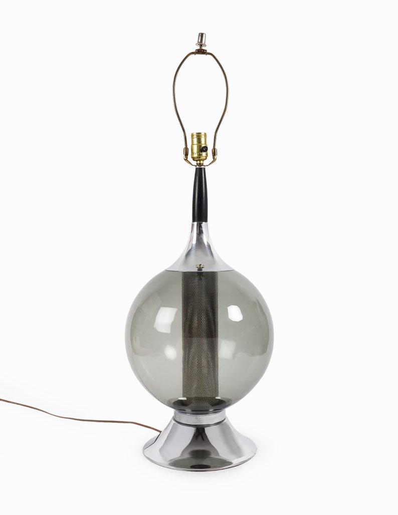 Mid Century Acrylic Lamp Ball Shape image 3