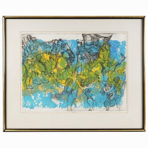 1974 Rosemary Zwick Lithografie auf Papier Mid Century Modern