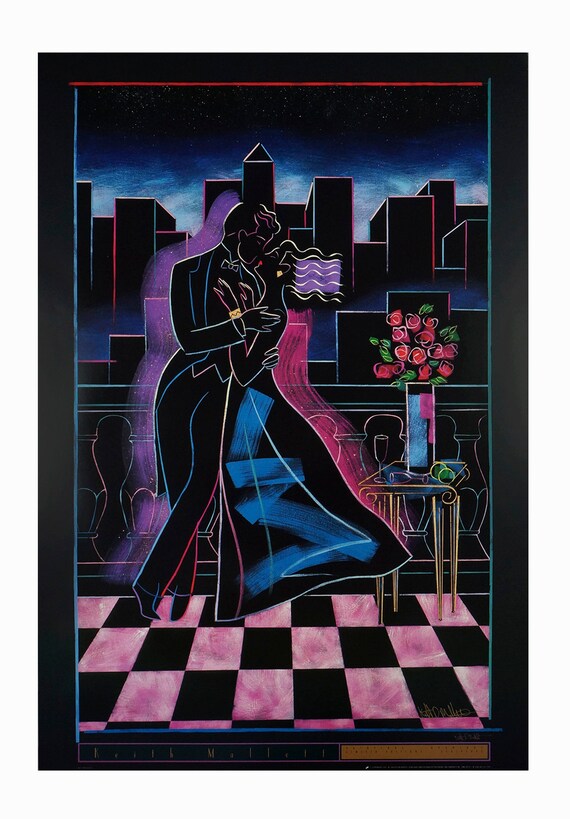 1990年ポスター キース・マレット ミッドナイト・キス アーティスト