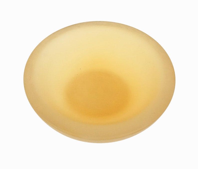 Murano Glass Dish Frosted Amber Italy Tobia Scarpa Venini image 4