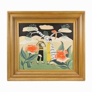 Wortspiel Lee Gouache Malerei auf Papier