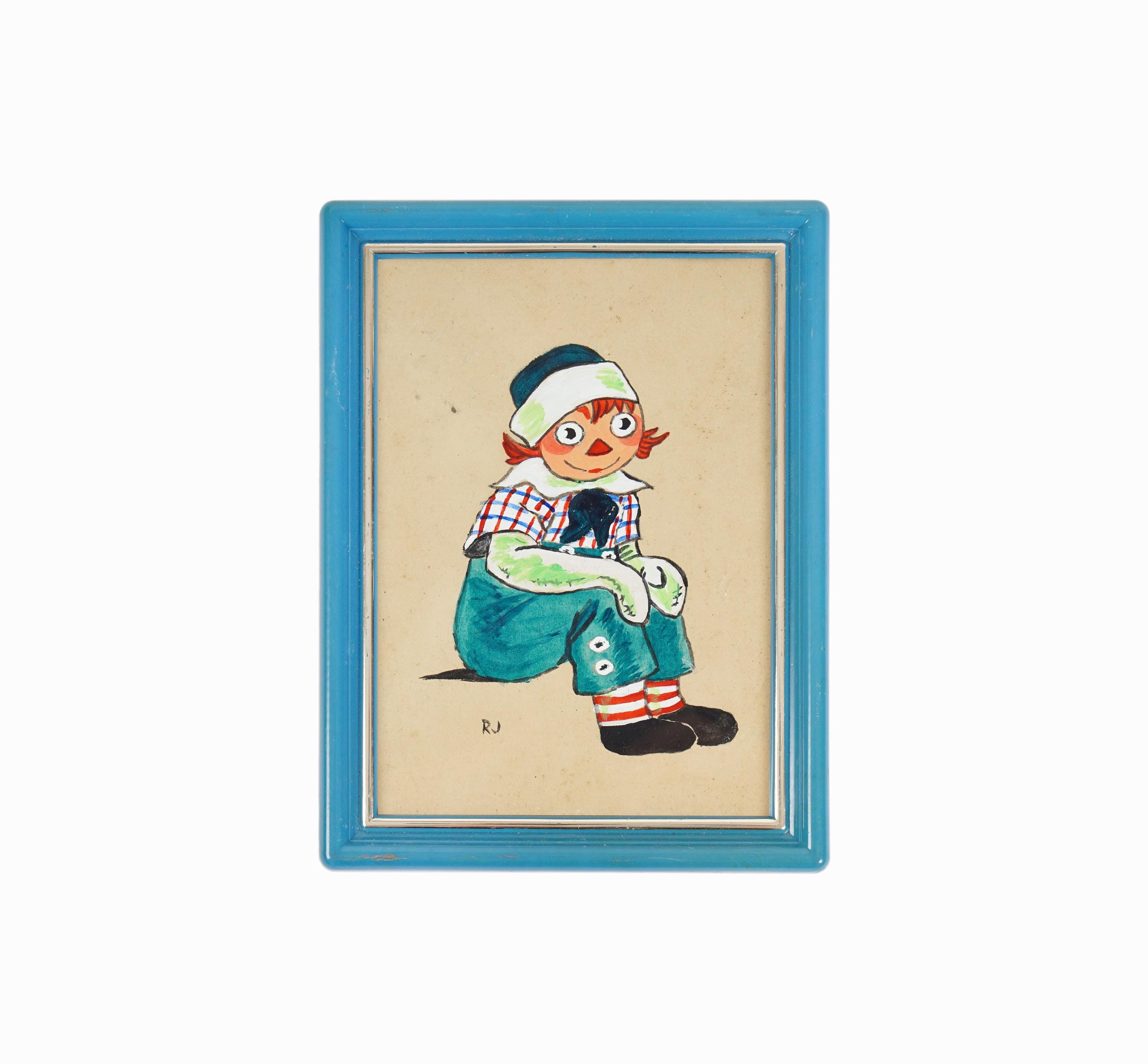 Raggedy Ann and Andy Watercolor Painting - Etsy