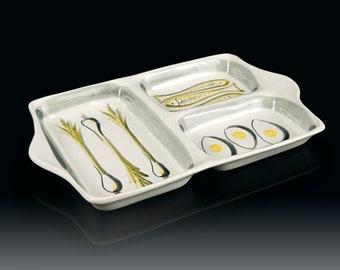 イタリア製セラミックトレイ サービングプラッター オードブル ミッドセンチュリー モダン モダン