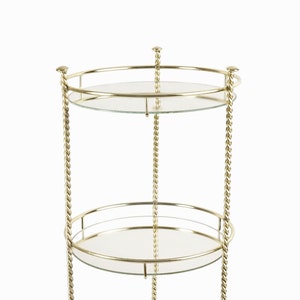 Maurice Duchin B3T Brass Table Glass Shelves Mid Century Modern image 4