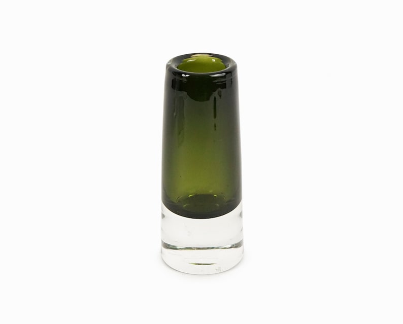 Murano Style Glass Vase Small Mid Century Modern image 1