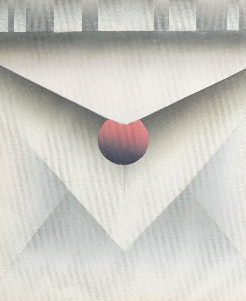 1975 Tadeusz Lapinski Lithograph on Paper Minimalist Geometric image 5