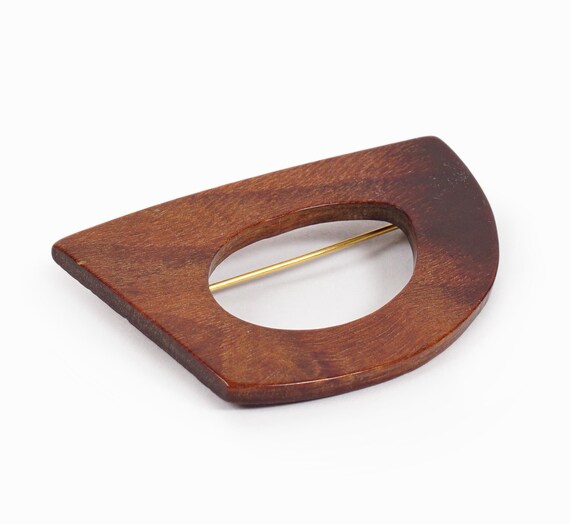 Modernist Wooden Pin Brooch Vintage Jewelry Vivianna Torun Bülow