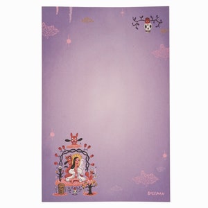 Gary Baseman Writing Paper Sheet Black Cat Serenade